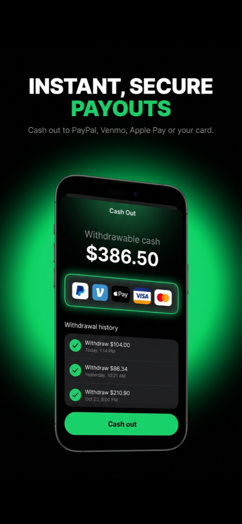 BillMarket payouts screen showing earnings from a sold note